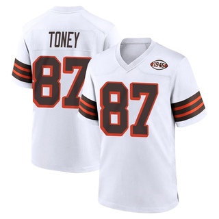 Game Kadarius Toney Men's Cleveland Browns 1946 Collection Alternate Jersey - White