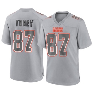 Game Kadarius Toney Men's Cleveland Browns Atmosphere Fashion Jersey - Gray