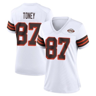 Game Kadarius Toney Women's Cleveland Browns 1946 Collection Alternate Jersey - White