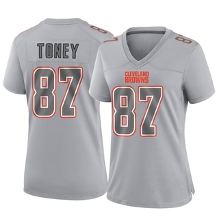 Game Kadarius Toney Women's Cleveland Browns Atmosphere Fashion Jersey - Gray