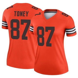 Legend Kadarius Toney Women's Cleveland Browns Inverted Jersey - Orange