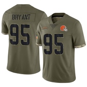 Limited Armonty Bryant Men's Cleveland Browns 2022 Salute To Service Jersey - Olive