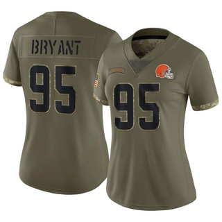 Limited Armonty Bryant Women's Cleveland Browns 2022 Salute To Service Jersey - Olive