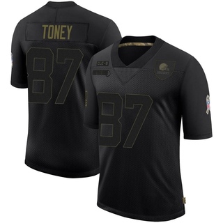 Limited Kadarius Toney Men's Cleveland Browns 2020 Salute To Service Jersey - Black