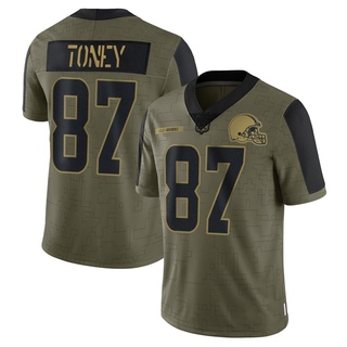 Limited Kadarius Toney Men's Cleveland Browns 2021 Salute To Service Jersey - Olive