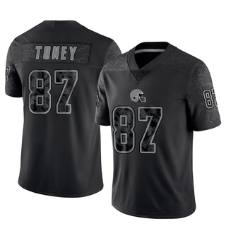 Limited Kadarius Toney Men's Cleveland Browns Reflective Jersey - Black