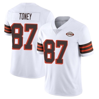 Limited Kadarius Toney Men's Cleveland Browns Vapor 1946 Collection Alternate Jersey - White