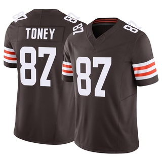 Limited Kadarius Toney Men's Cleveland Browns Vapor F.U.S.E. Jersey - Brown