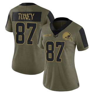 Limited Kadarius Toney Women's Cleveland Browns 2021 Salute To Service Jersey - Olive