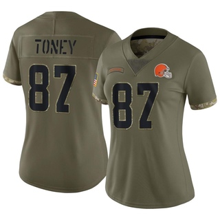 Limited Kadarius Toney Women's Cleveland Browns 2022 Salute To Service Jersey - Olive